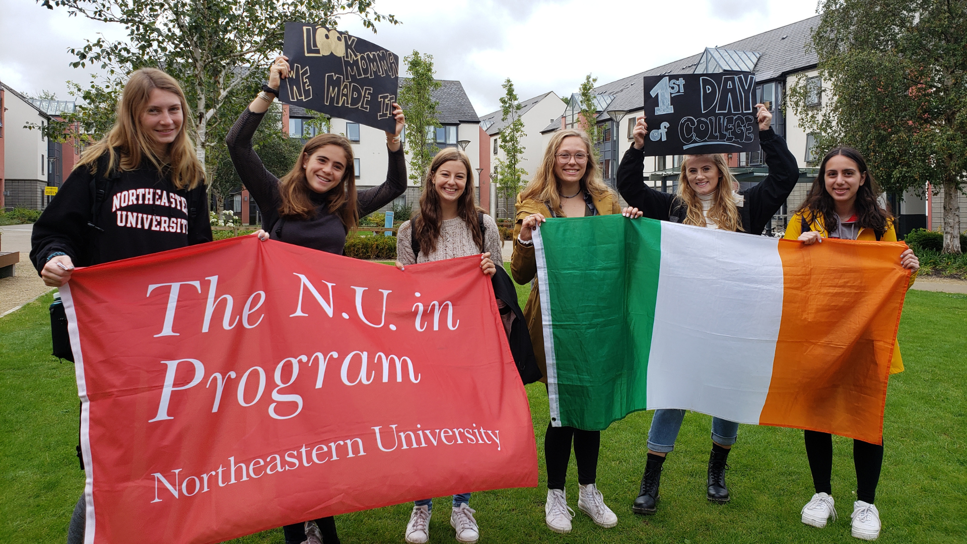 Photo of students from their first day